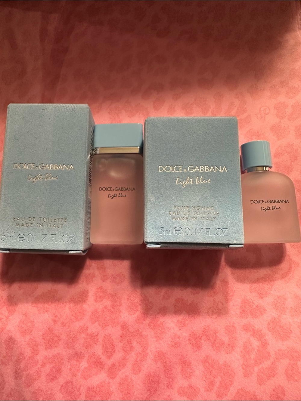 Dolce & Gabbana Light Blue Men’s & Women’s EDT Mini’s(.17 oz. Each), New